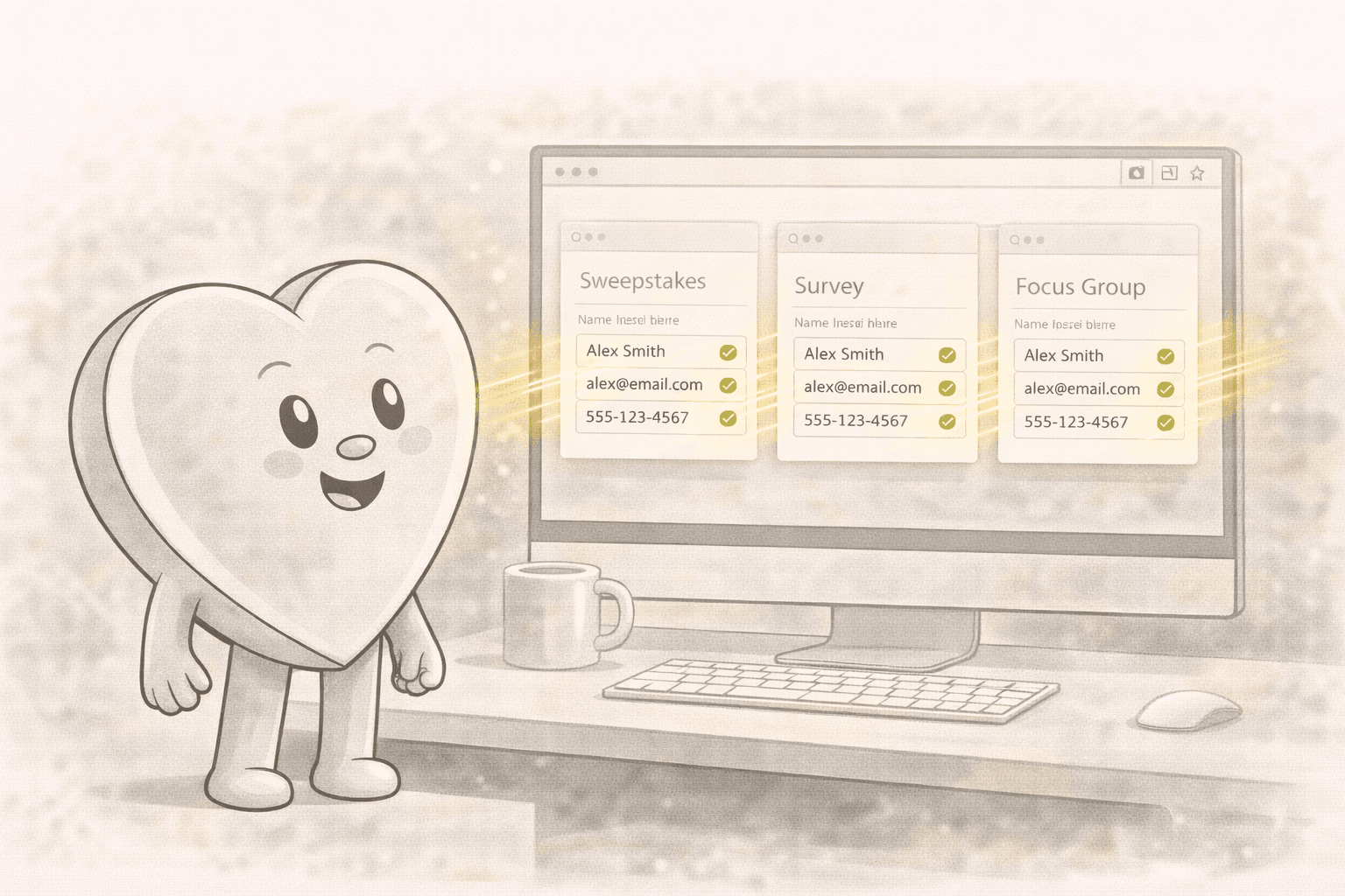 Formulove autofilling a sweepstakes entry form