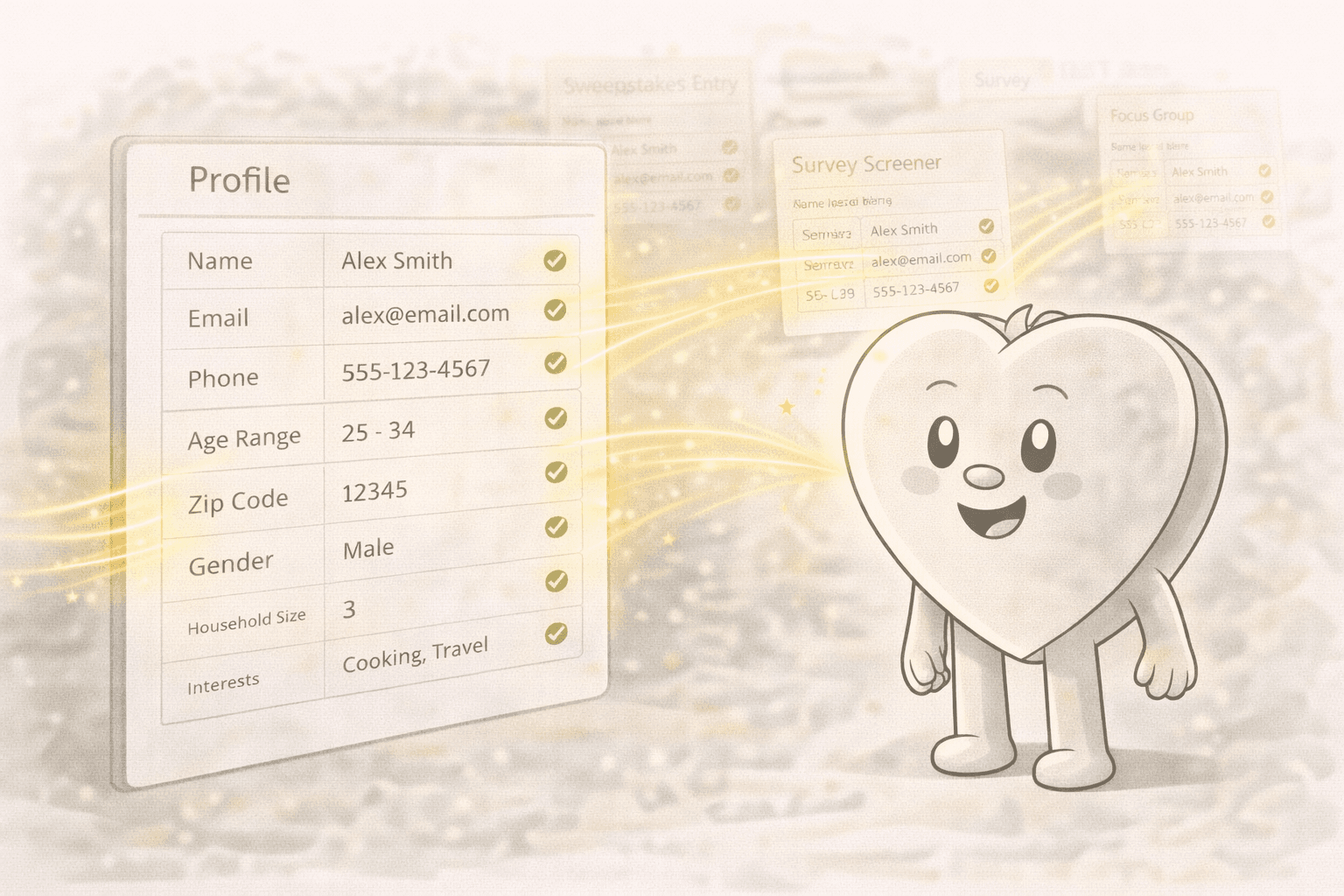 Profile with demographic fields